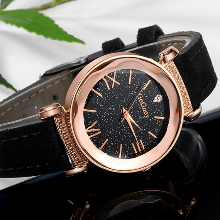Gogoey Ladies Starry Sky Leather Belt Watch