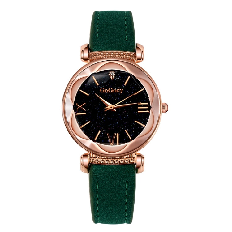 Gogoey Ladies Starry Sky Leather Belt Watch