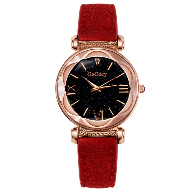 Gogoey Ladies Starry Sky Leather Belt Watch