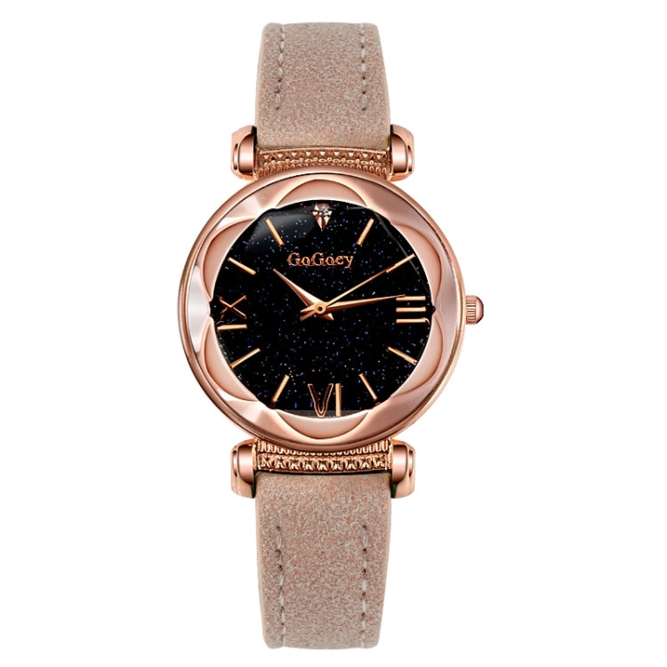 Gogoey Ladies Starry Sky Leather Belt Watch