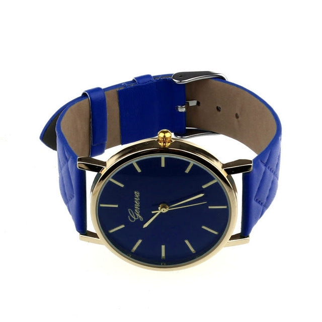 2 PCS Casual Simple Sofa Leather Quartz Couple Watch