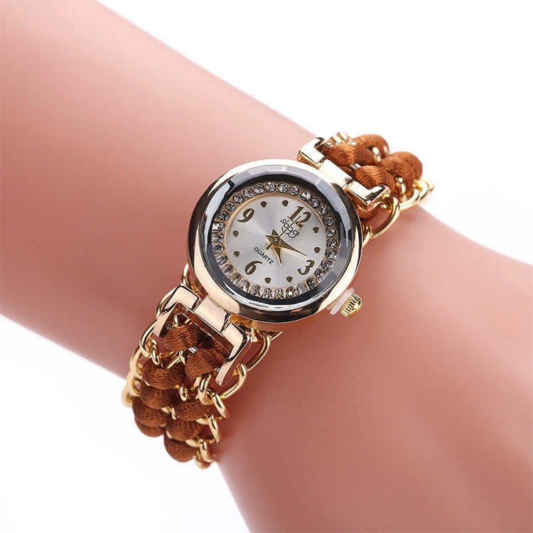 Sloggi 377 Women Knitting Rope Chain Quartz Wrist Watch