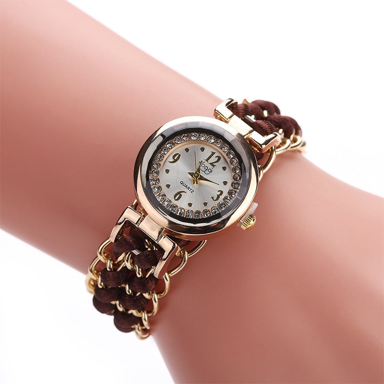 Sloggi 377 Women Knitting Rope Chain Quartz Wrist Watch