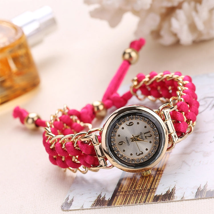 Sloggi 377 Women Knitting Rope Chain Quartz Wrist Watch