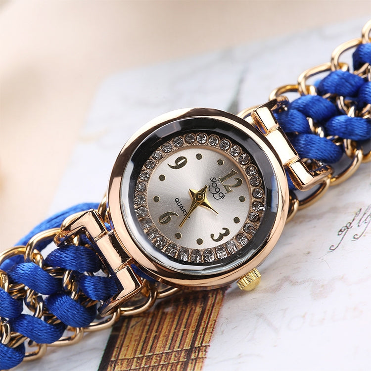 Sloggi 377 Women Knitting Rope Chain Quartz Wrist Watch