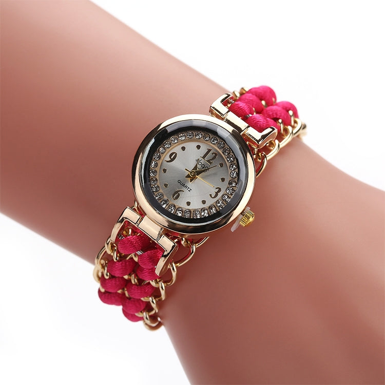 Sloggi 377 Women Knitting Rope Chain Quartz Wrist Watch