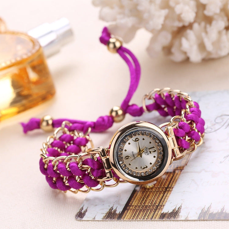 Sloggi 377 Women Knitting Rope Chain Quartz Wrist Watch
