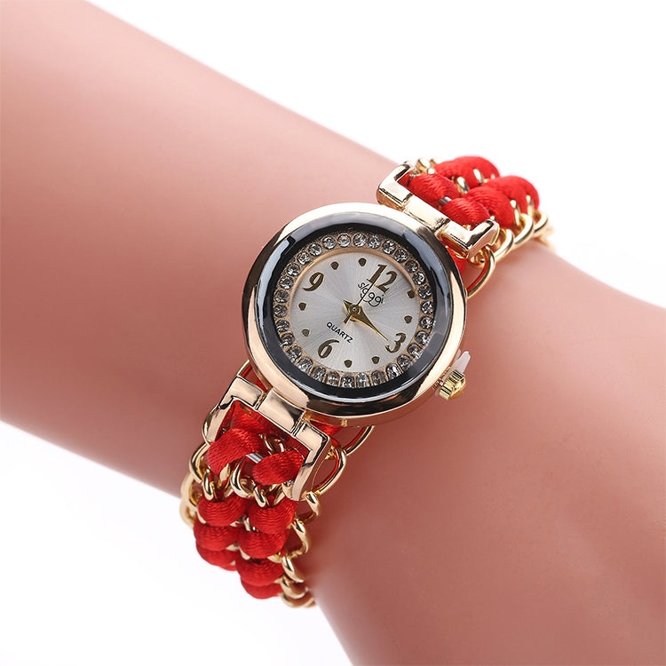 Sloggi 377 Women Knitting Rope Chain Quartz Wrist Watch