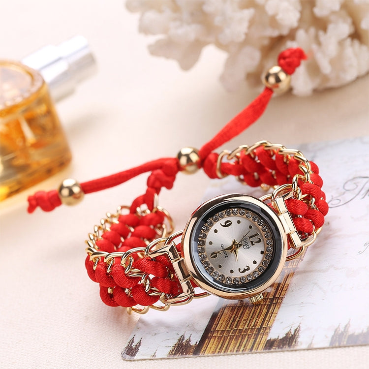 Sloggi 377 Women Knitting Rope Chain Quartz Wrist Watch