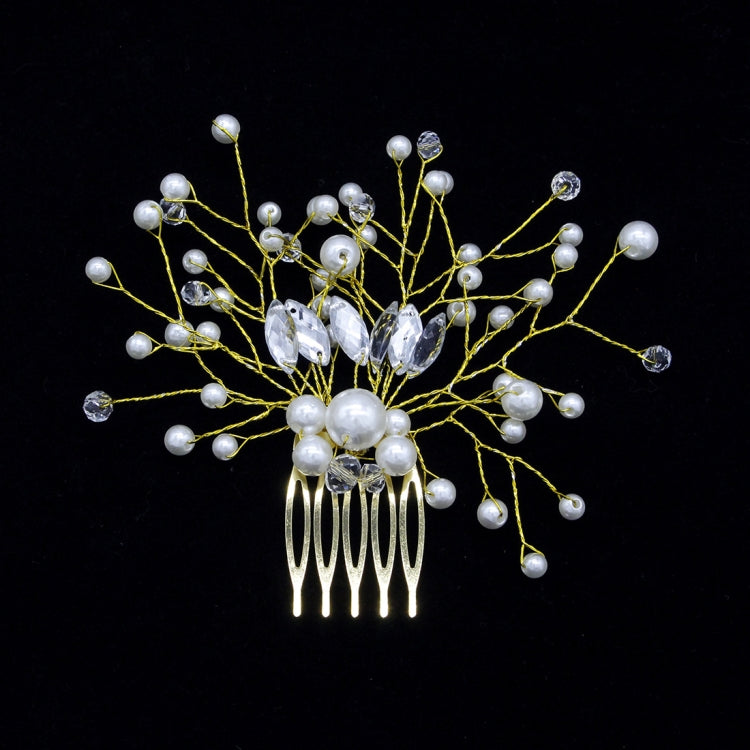 Pearl Women Hair Combs Wedding Hair Accessories Hair Pin Rhinestone Tiara Bridal Clip Crystal Crown Bride Hair Jewelry