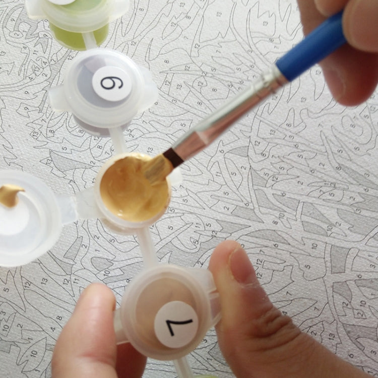 Stone Pine Landscape Pattern DIY Oil Painting by Number Paint Kit(Green)