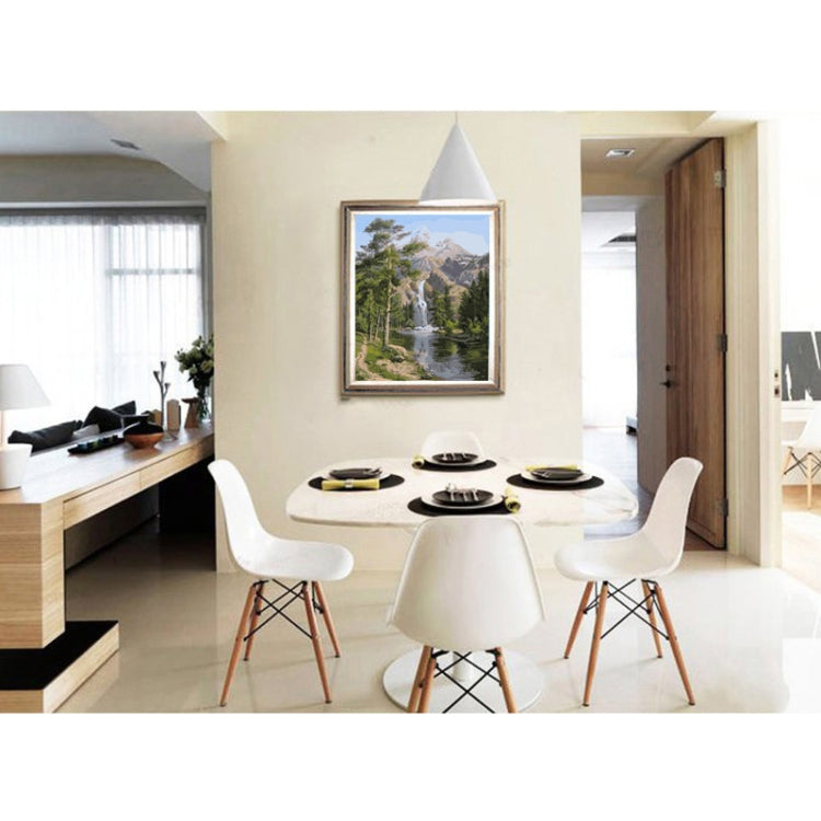 Stone Pine Landscape Pattern DIY Oil Painting by Number Paint Kit(Green)