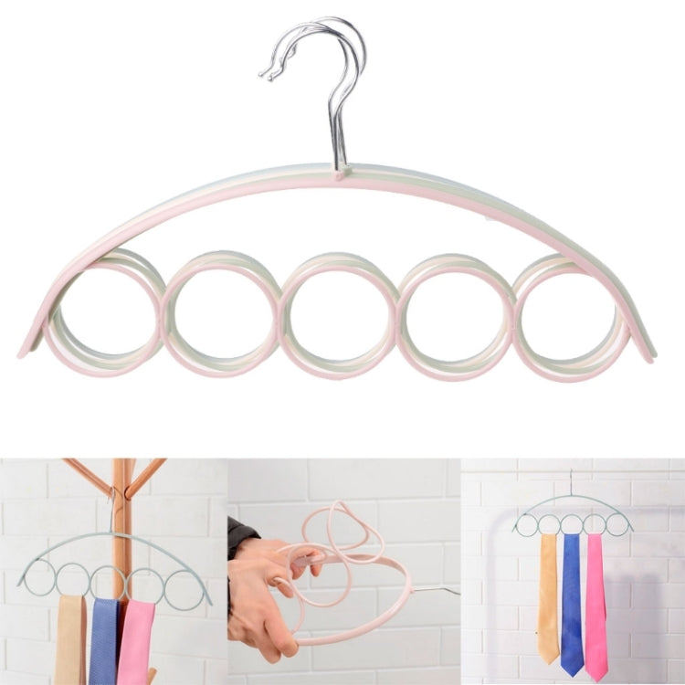Five-Ring Rope Holder Ties Hanger Belt Rack Scarves Hanger Organizer
