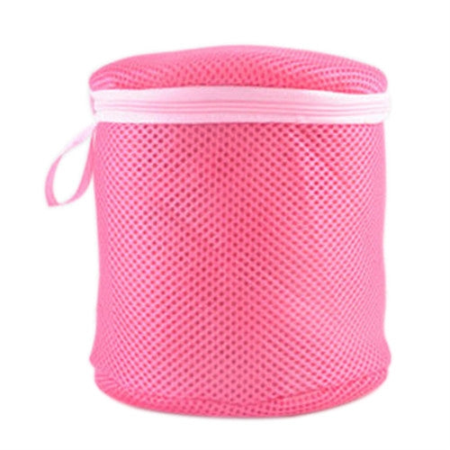 2 PCS Underwear Bra Laundry Mesh Wash Basket Net Washing Storage Zipper Bag Round