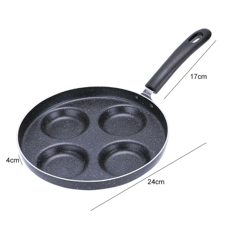 Multifunction Nonstick Frying Pan Aluminium Alloy 4 Units Cookware Fry Egg Pan Pancake Steak Pan for Gas Cooker