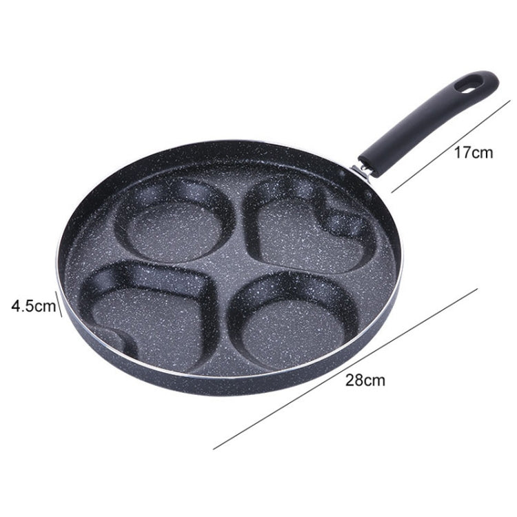Multifunction Nonstick Frying Pan Aluminium Alloy 4 Units Cookware Fry Egg Pan Pancake Steak Pan for Gas Cooker