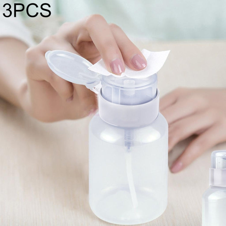 3PCS/Set 200ml Push Down Empty Pump Dispenser Clear Bottle Makeup Container PP Press Bottle