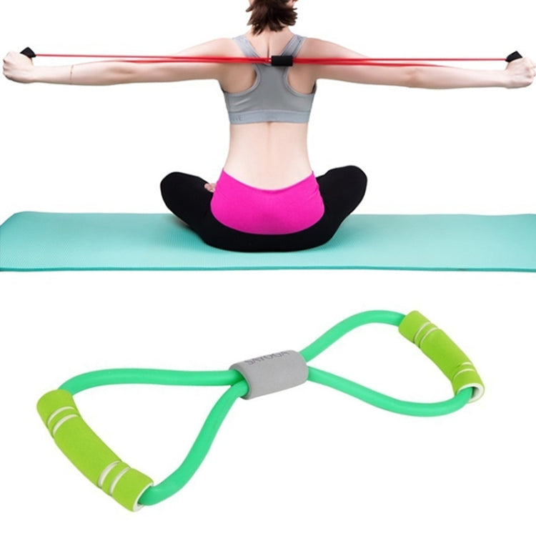 8-character Pull Rope Chest Expansion Device Yoga Tension Device(Green)