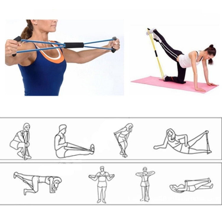 8-character Pull Rope Chest Expansion Device Yoga Tension Device(Green)