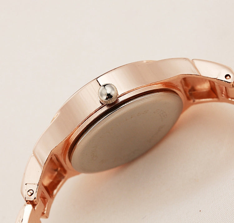 Lvpai Round Dial Two-Color Stainless Steel Strap Bracelet Quartz Watch for Women