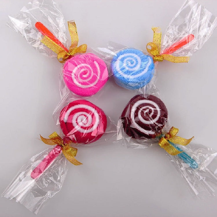 3 PCS Creative Small Gift Two-color Lollipop Fiber Towel Random Color Delivery