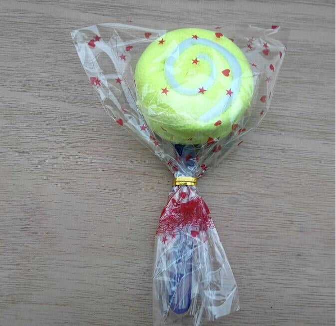 3 PCS Creative Small Gift Two-color Lollipop Fiber Towel Random Color Delivery