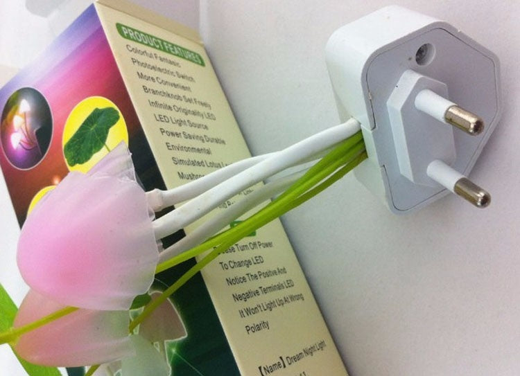 Light Control Dreamy Mushroom LED Night Light, AC 110-220V, EU Plug