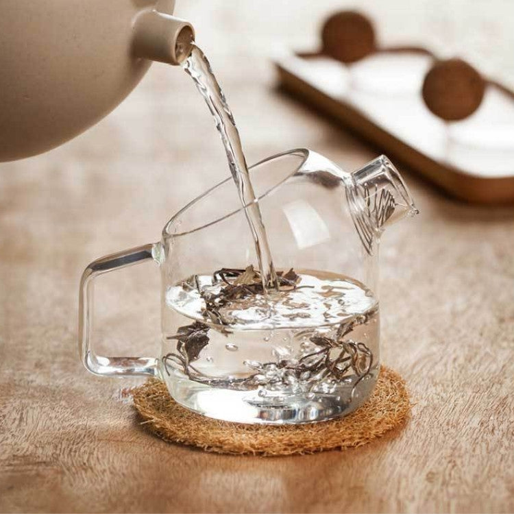 High Borosilicate Glass Cork Lid Teapot Juice Cold Kettle, Style:Medium Ball