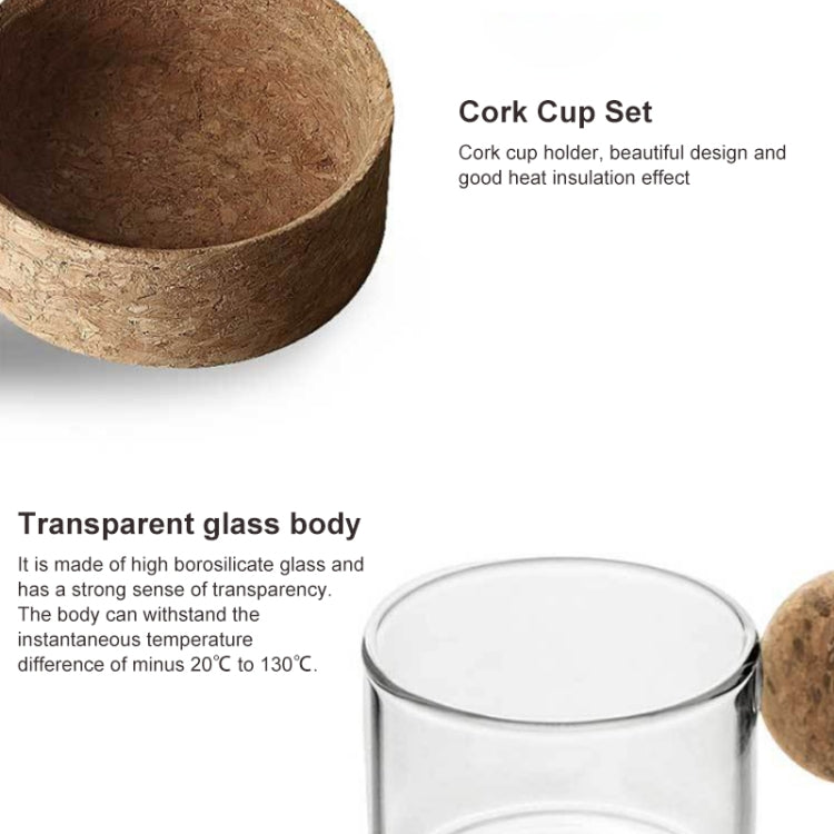 High Borosilicate Glass Cork Lid Teapot Juice Cold Kettle, Style:Large Ball