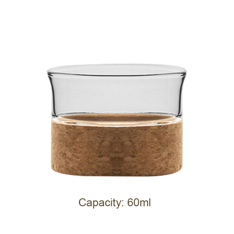 High Borosilicate Glass Cork Lid Teapot Juice Cold Kettle, Style:Two Flat Sheng Cups