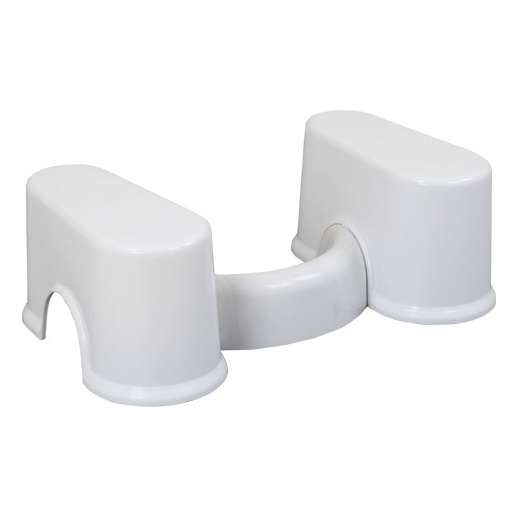 Plastic Thickening Bathroom Anti-skid Stool, Style:White Height 23cm +  1 Toilet Brush