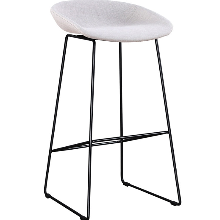 Nordic Minimalist Creative Wrought Iron Cafe High Chair, Size:55cm