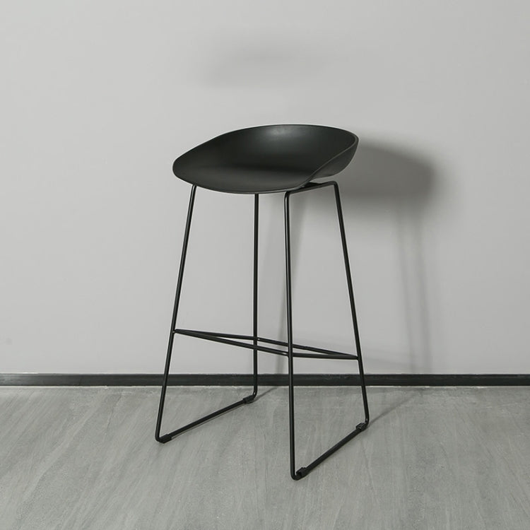 Nordic Minimalist Creative Wrought Iron Cafe High Chair, Size:55cm