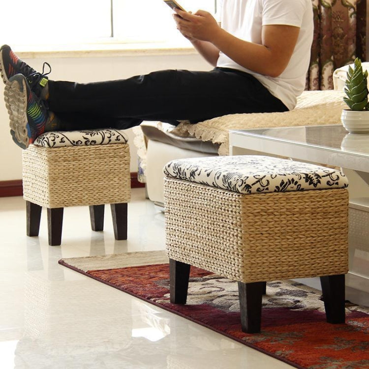 Seat Kruk Banks Madeira Ottoman Stool Sgabelli Folding Ladder Werkbank Pouf Poef Kids Furniture Storage Foot Stool, Color:Small Square Stool Totem