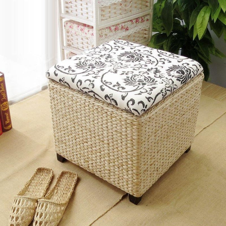 Seat Kruk Banks Madeira Ottoman Stool Sgabelli Folding Ladder Werkbank Pouf Poef Kids Furniture Storage Foot Stool, Color:Large Square Stool