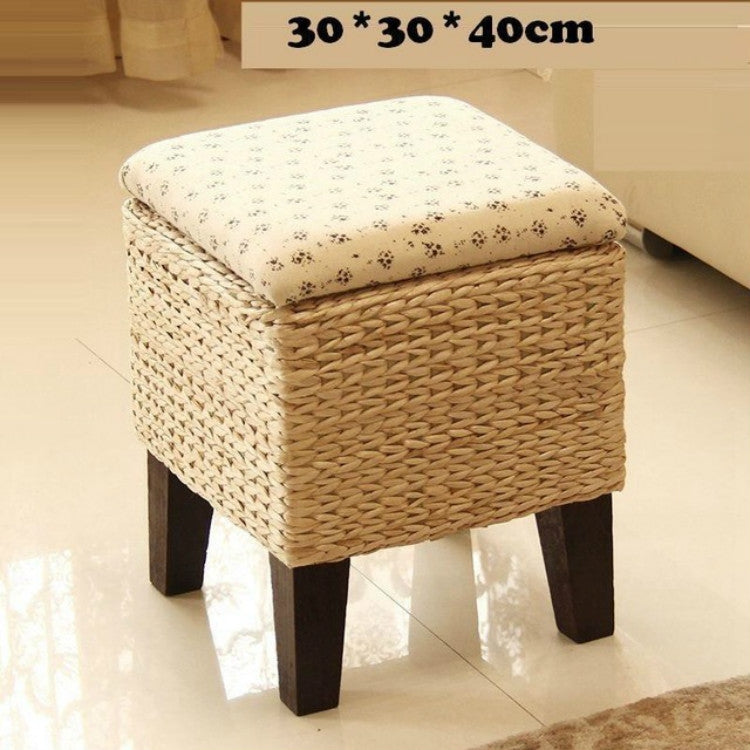 Seat Kruk Banks Madeira Ottoman Stool Sgabelli Folding Ladder Werkbank Pouf Poef Kids Furniture Storage Foot Stool, Color:Medium Square Stool