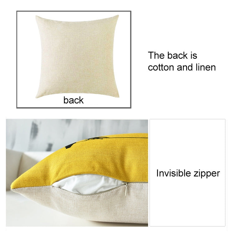 45*45CM Love English Letter 3D Printed Linen Pillow Cover