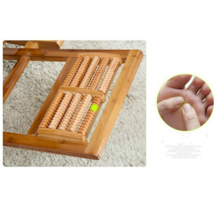 Rocking Chair Adult Folding Lunch Break Easy Chair Living Room Napping Bed Home Balcony Leisure Old Bamboo Chair, Color:Coffee With Long Cushion