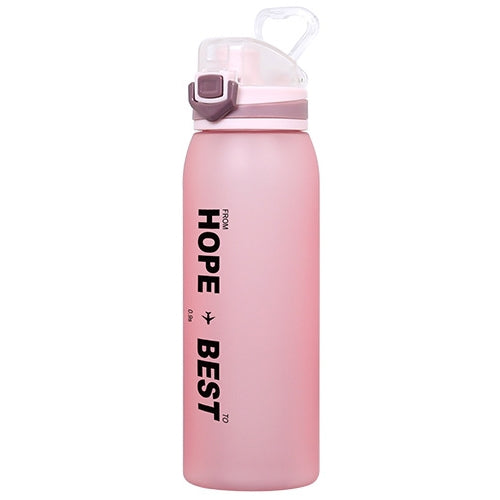 Fitness Matte Outdoor Sports Bottle Lock Type Bounce Bottle, Capacity:900ML