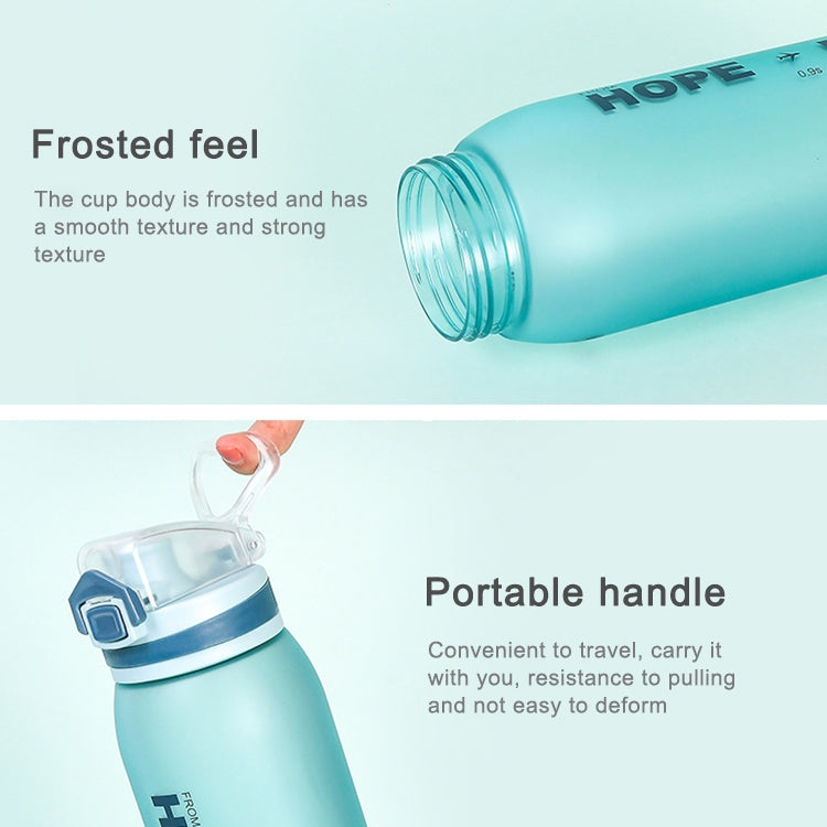 Fitness Matte Outdoor Sports Bottle Lock Type Bounce Bottle, Capacity:900ML