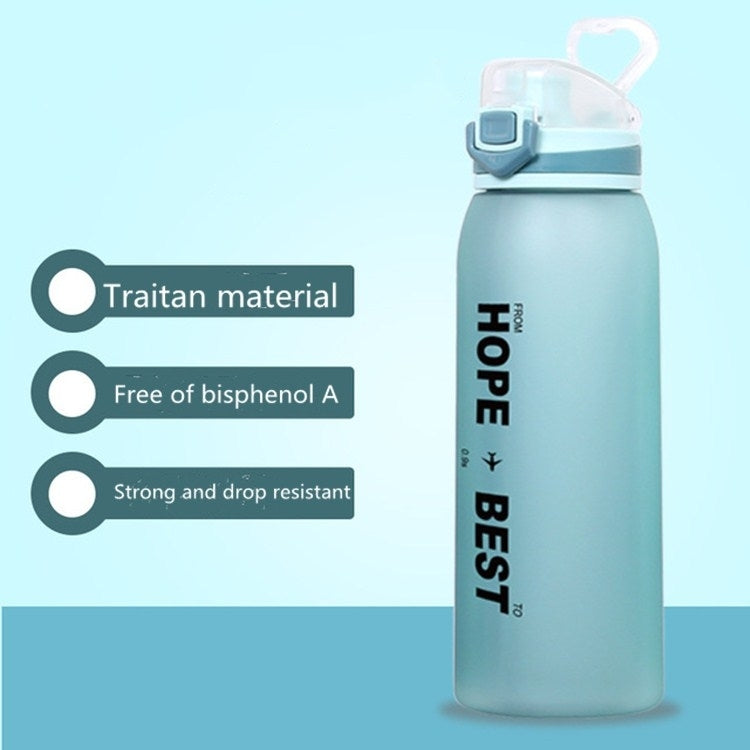 Fitness Matte Outdoor Sports Bottle Lock Type Bounce Bottle, Capacity:900ML