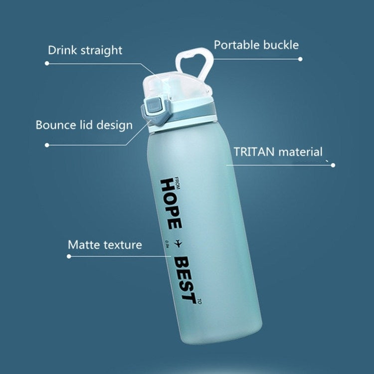 Fitness Matte Outdoor Sports Bottle Lock Type Bounce Bottle, Capacity:900ML