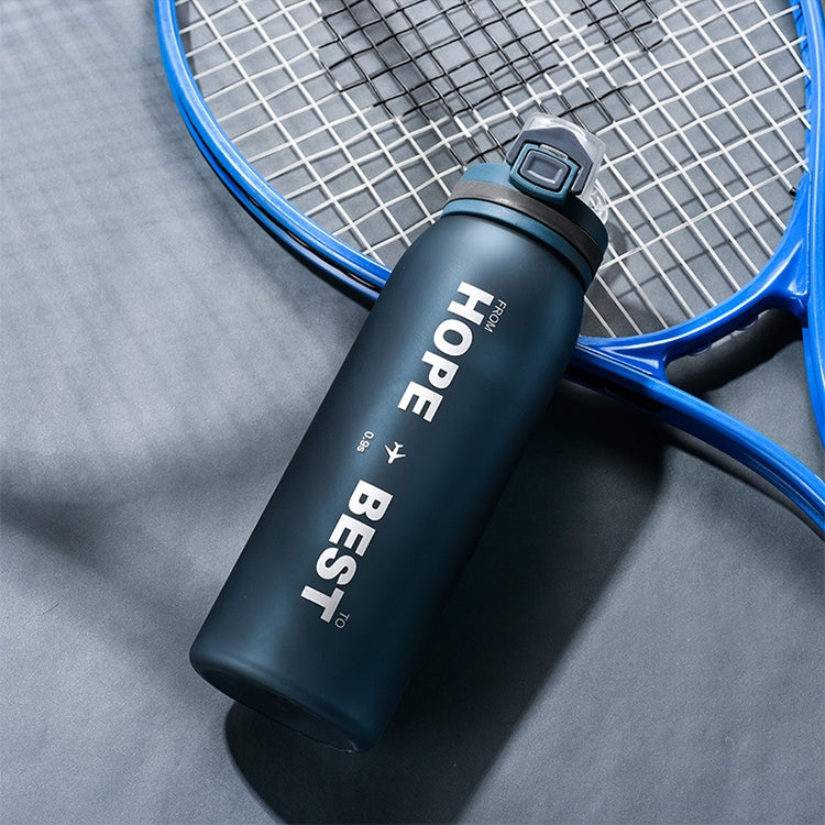 Fitness Matte Outdoor Sports Bottle Lock Type Bounce Bottle, Capacity:900ML