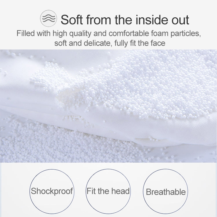 30cmx16cm Head PillowCase Micro Mini Microbead Back Cushion Pillow(Pink)