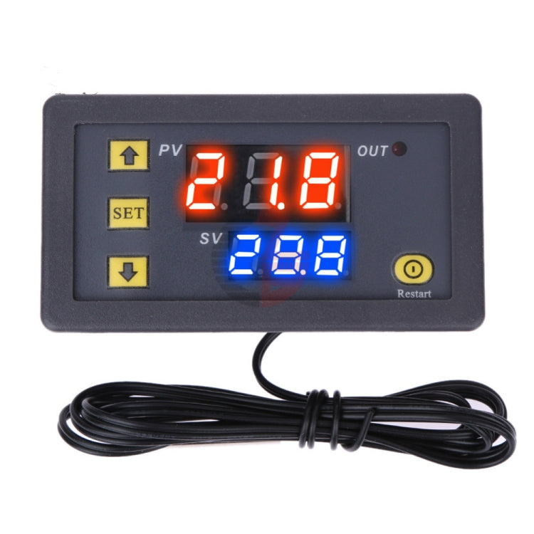 High-precision Microcomputer Intelligent Digital Display Switch Thermostat, Style:5V Power Supply(Red and Blue Display)