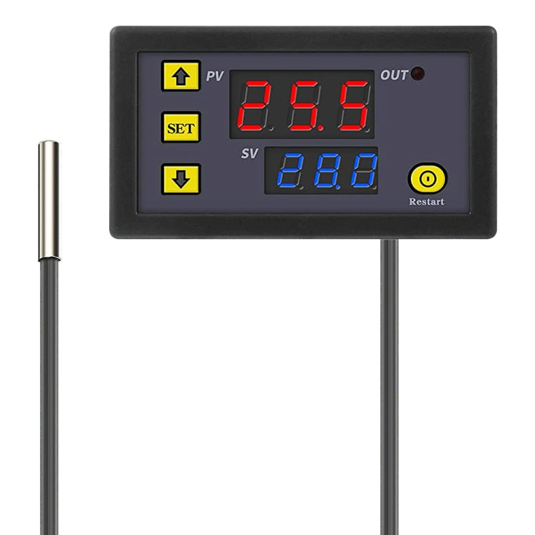 High-precision Microcomputer Intelligent Digital Display Switch Thermostat, Style:12V Power Supply