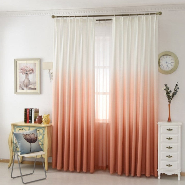 Tulle Transparent Gradient Color Velvet Linen Half Shade Living Room Bedroom Kitchen Home Curtain Decoration