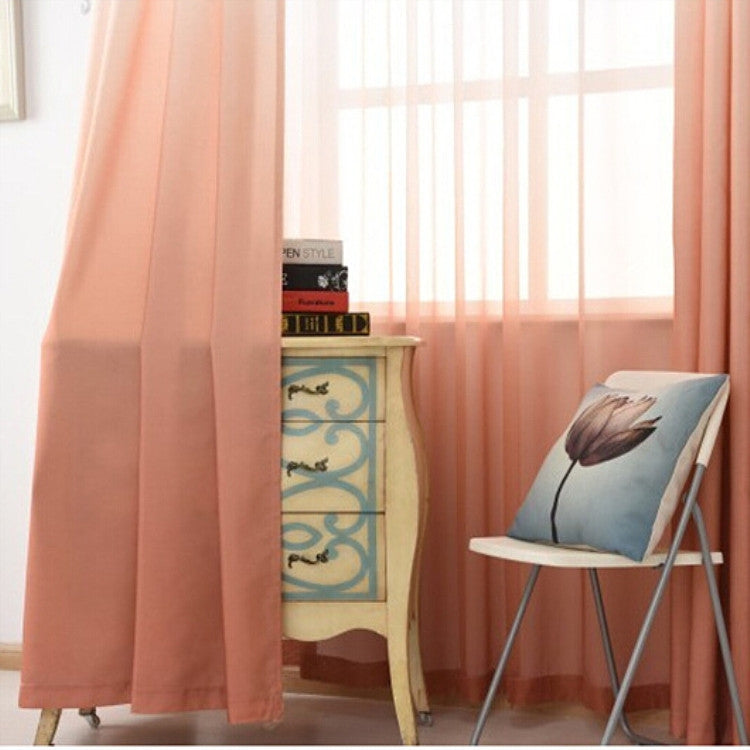 Tulle Transparent Gradient Color Velvet Linen Half Shade Living Room Bedroom Kitchen Home Curtain Decoration