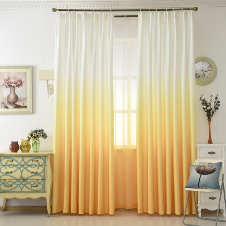Tulle Transparent Gradient Color Velvet Linen Half Shade Living Room Bedroom Kitchen Home Curtain Decoration