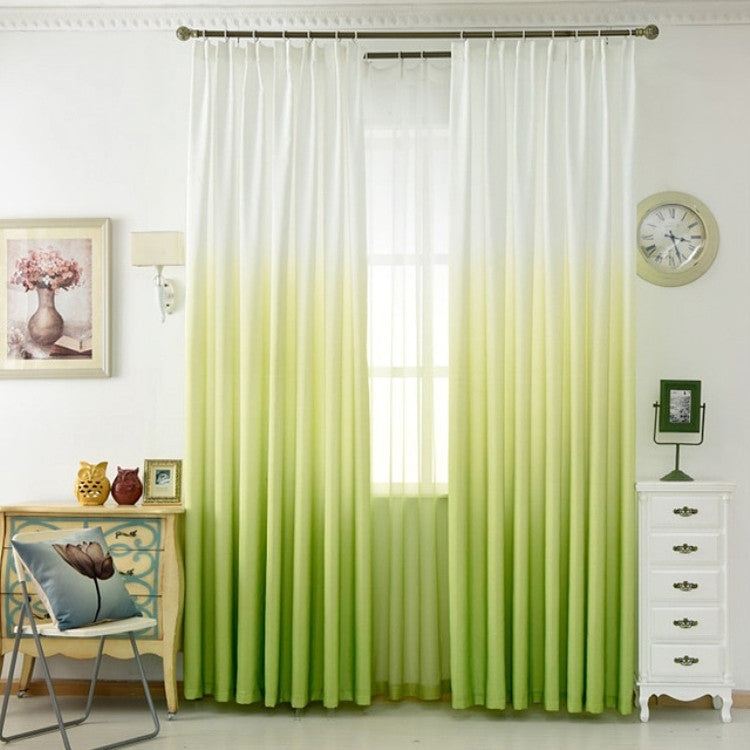 Tulle Transparent Gradient Color Velvet Linen Half Shade Living Room Bedroom Kitchen Home Curtain Decoration